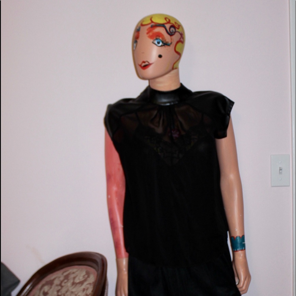 My maniquin is displaying a black chiffon top